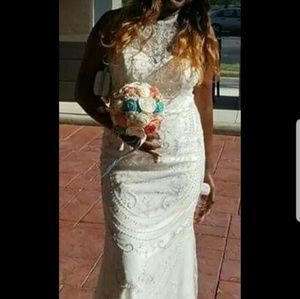 Size 8-10 halter Disney wedding dress